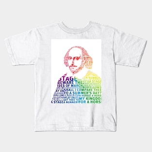 shakespeare rainbow design Kids T-Shirt